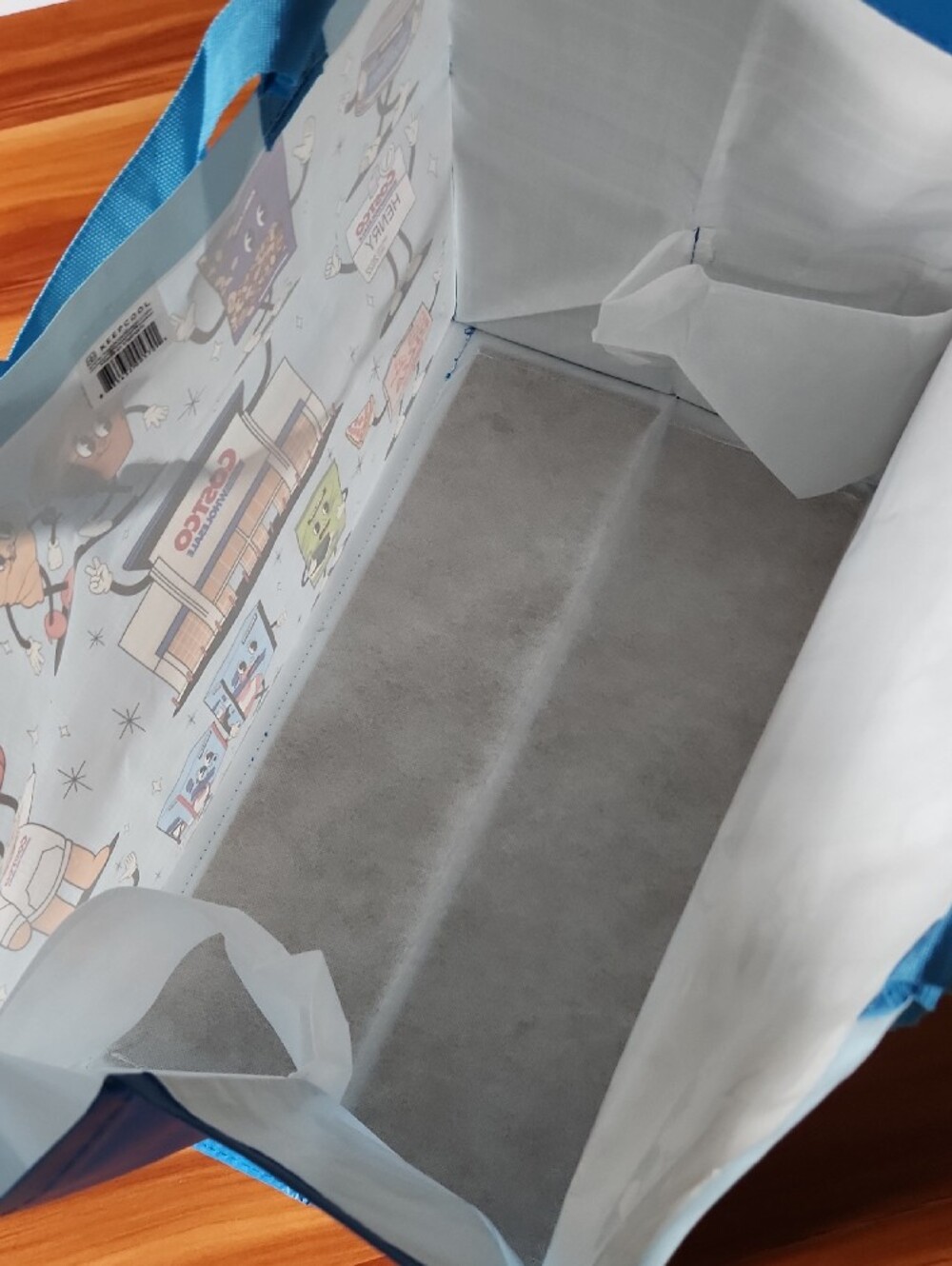 Costco Blue Reusable Tote Bag with Character Print - Picture 2 of 5